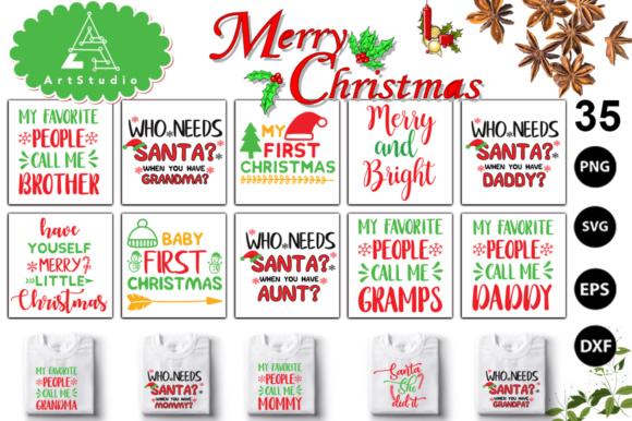 35 Christmas Big Bundle: Perfect Graphics for Holiday Content