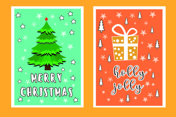 Christmas Greetings - 6 Cards: A Versatile Graphics Asset for Print Templates