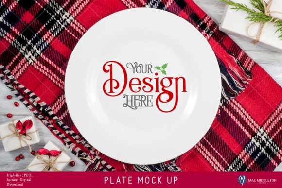 Christmas Plate Mock Up: A High-Res Graphics Essential for Plates Amp