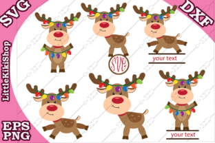 Christmas Reindeer Set: Perfect for Festive Crafts and Graphics