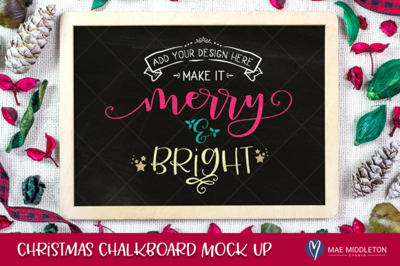 Christmas Winter Chalkboard Mock Up: A Perfect Graphics Asset for Christmas Amp