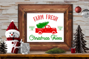Farm Fresh Christmas Trees Truck SVG for Crafts & Graphics
