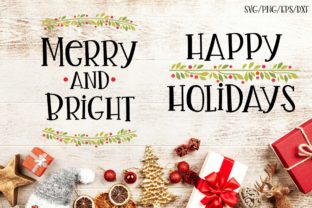 Happy Holidays - Set of 2 Christmas SVGs for Creative Crafts
