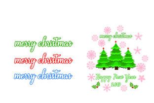 Merry Christmas, Happy New Year 2019 - SVG Cut File