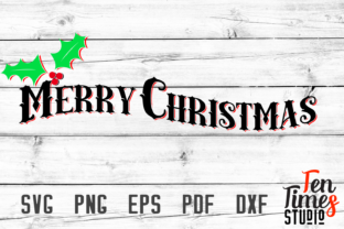 Merry Christmas Wood Sign Graphics for Crafts