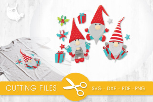 Present Christmas Gnomes: Perfect for Festive Crafts and Graphics