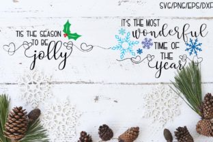 Tis the Season Set of 2 Christmas SVGs for Crafts and Graphics